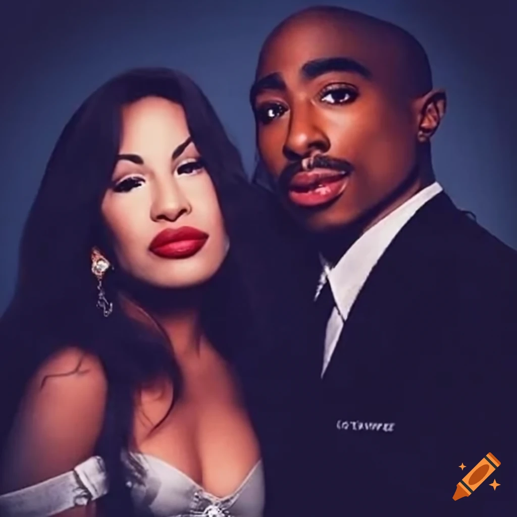Tupac Shakur And Selena Quintanilla In A Photo Booth On Craiyon