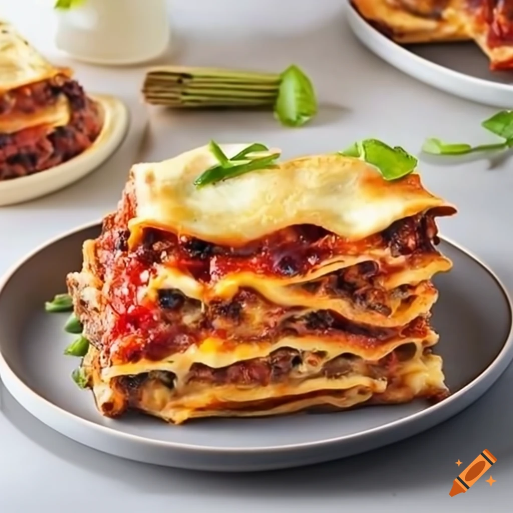 Delicious homemade lasagne on Craiyon