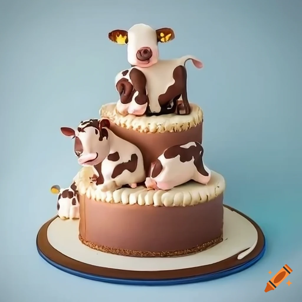 Highland Cow & Calf Cake | ChattyCupcakes