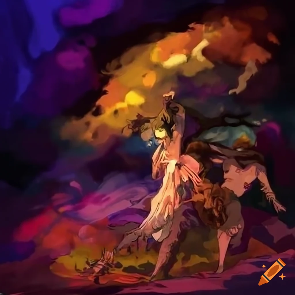 depiction of Odysseus battling Polyphemus