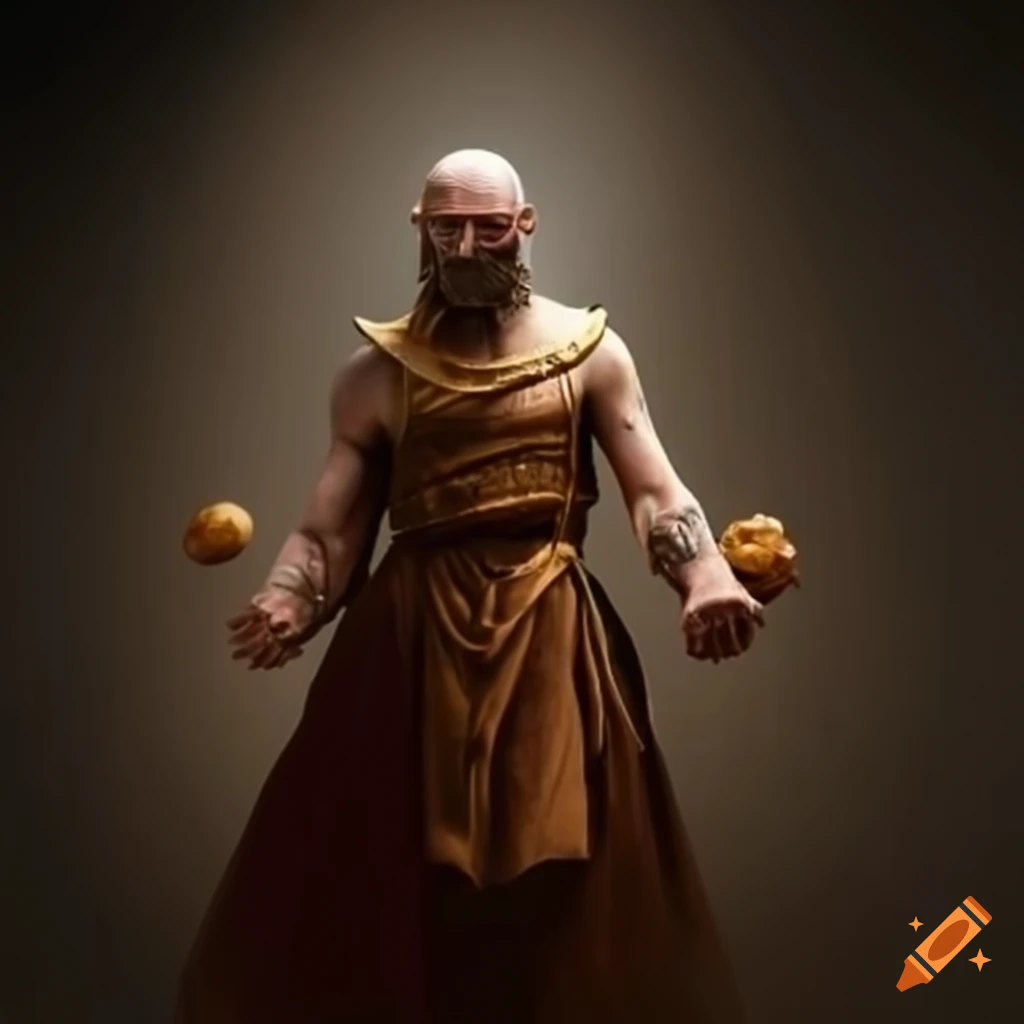 image of a warrior monk in ancient Roman attire
