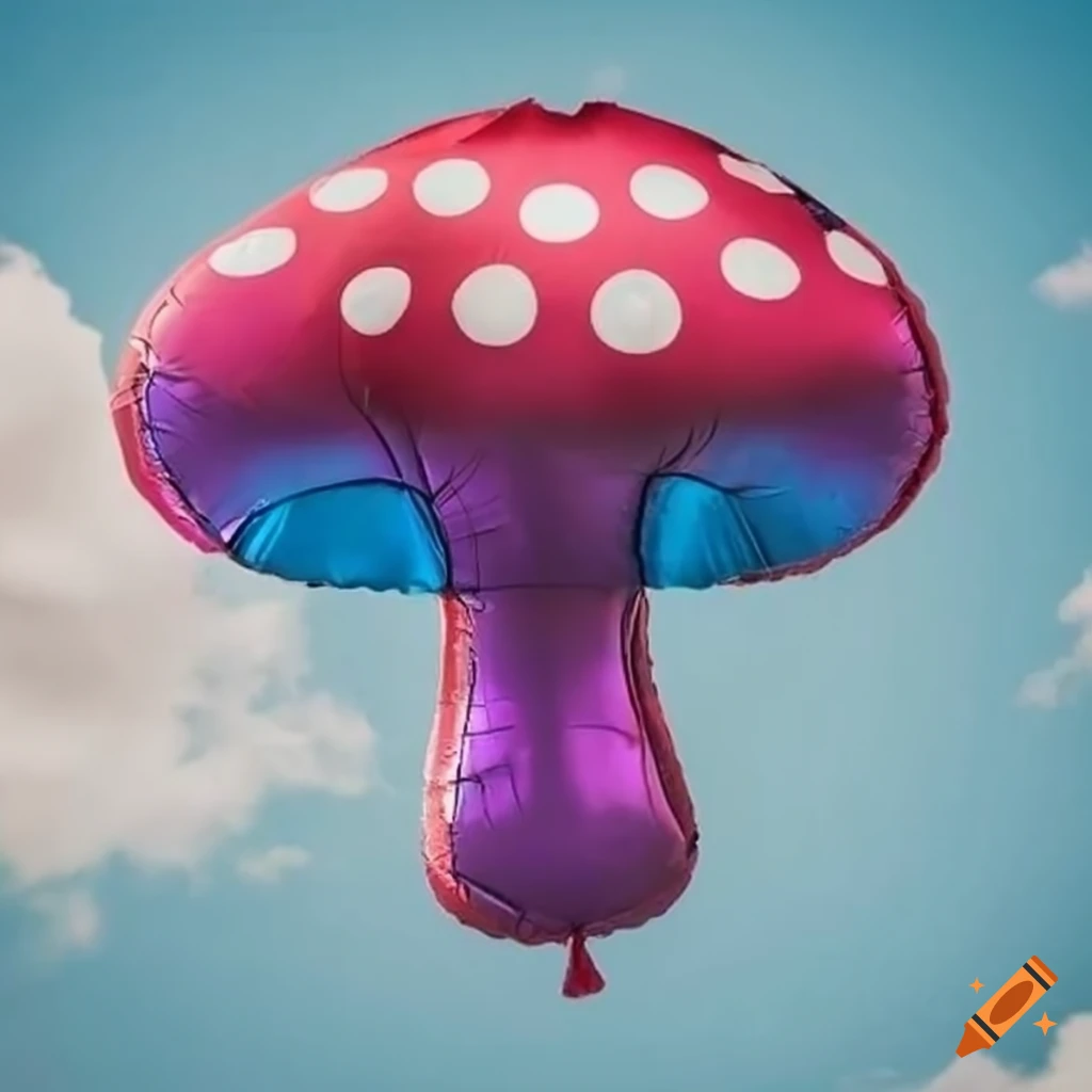 festive foil balloon floating in the sky