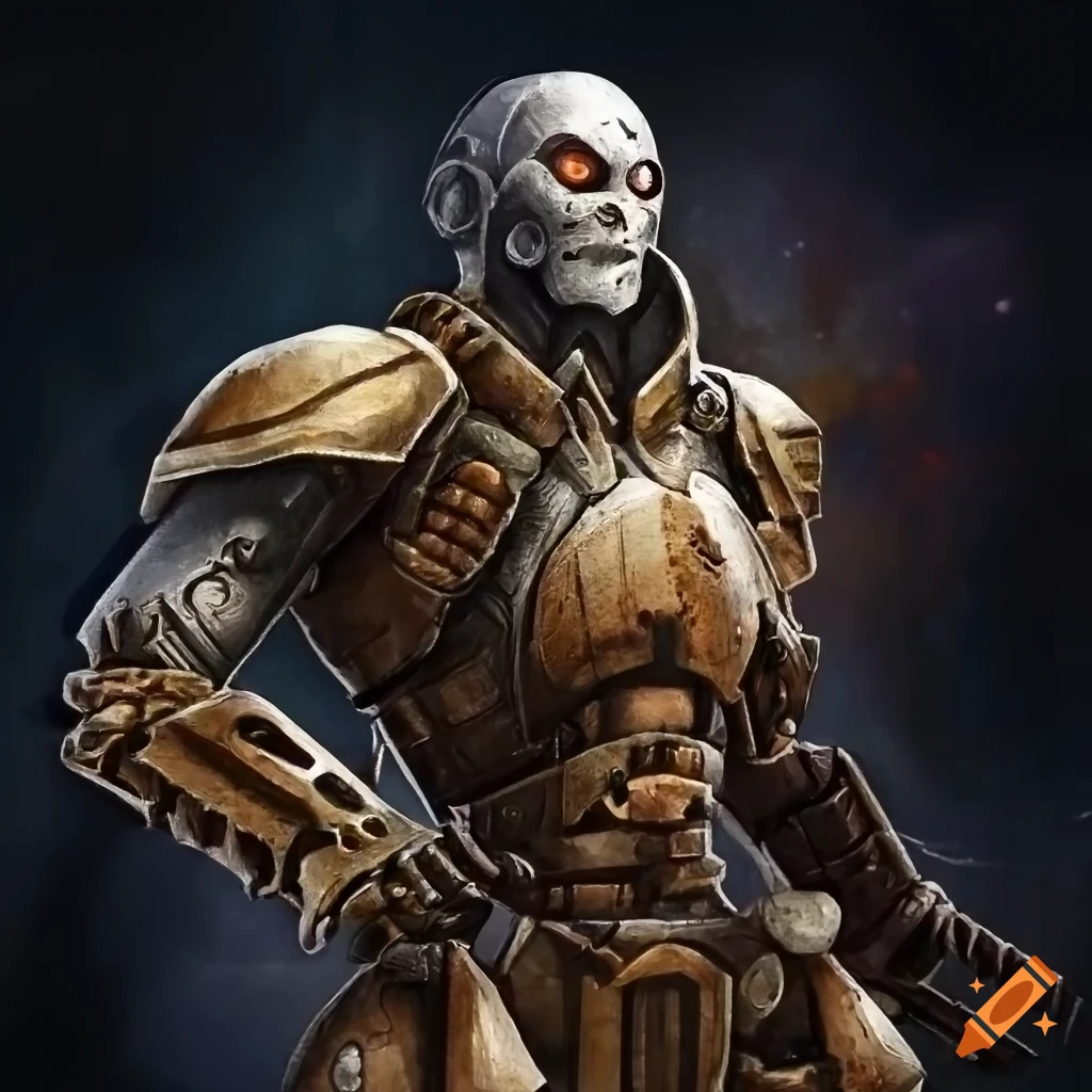 Warforged robot with plate mail in Dungeons and Dragons