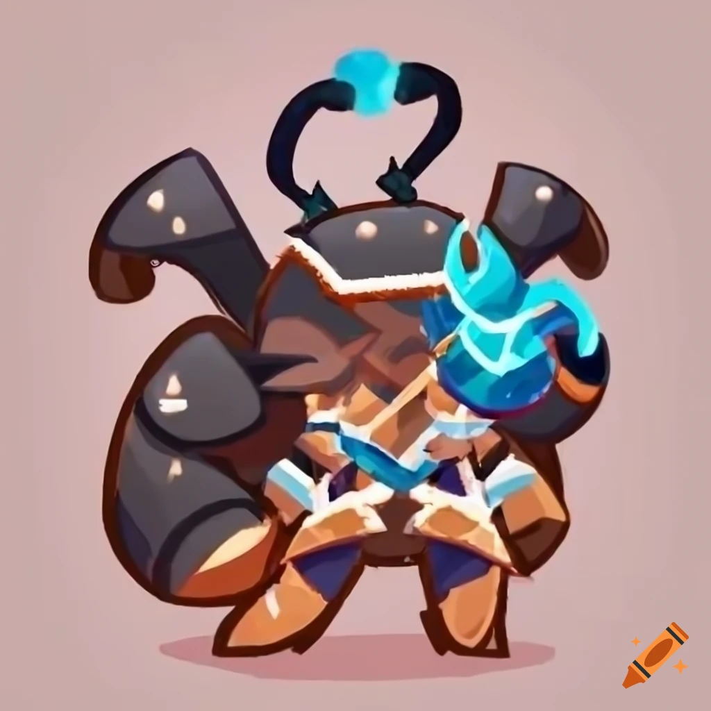 black and blue coconut crab cookie from Cookie Run Kingdom