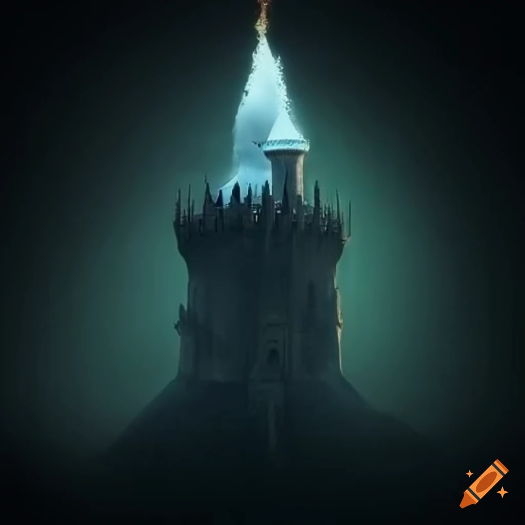 image of a misty castle with a propeller