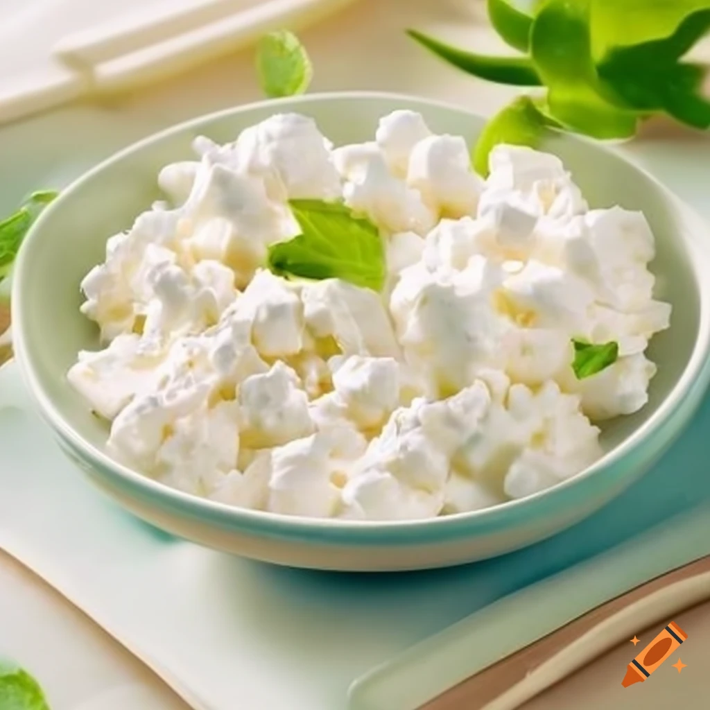 Spring cottage cheese on Craiyon