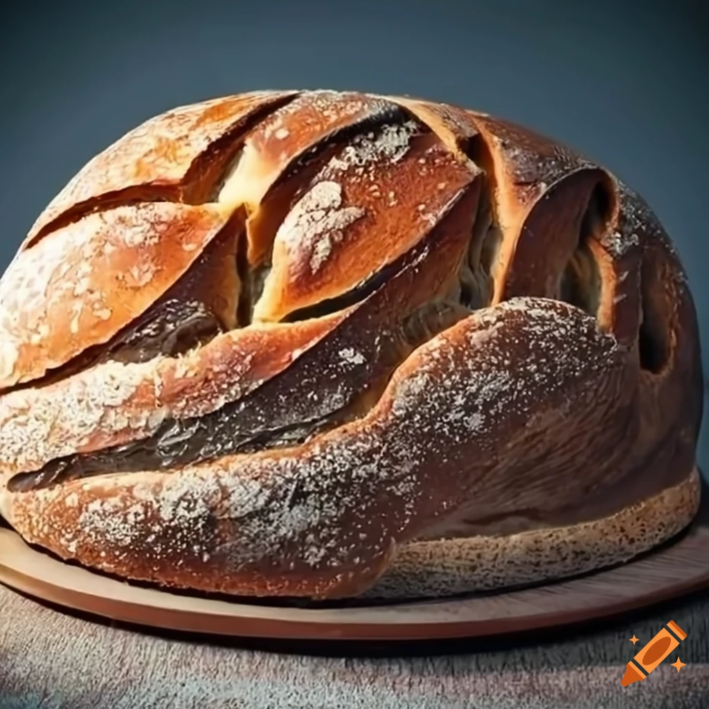 homemade circular bread in a baking tray