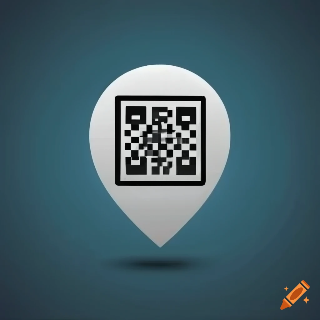 Location map maker with qr code icon
