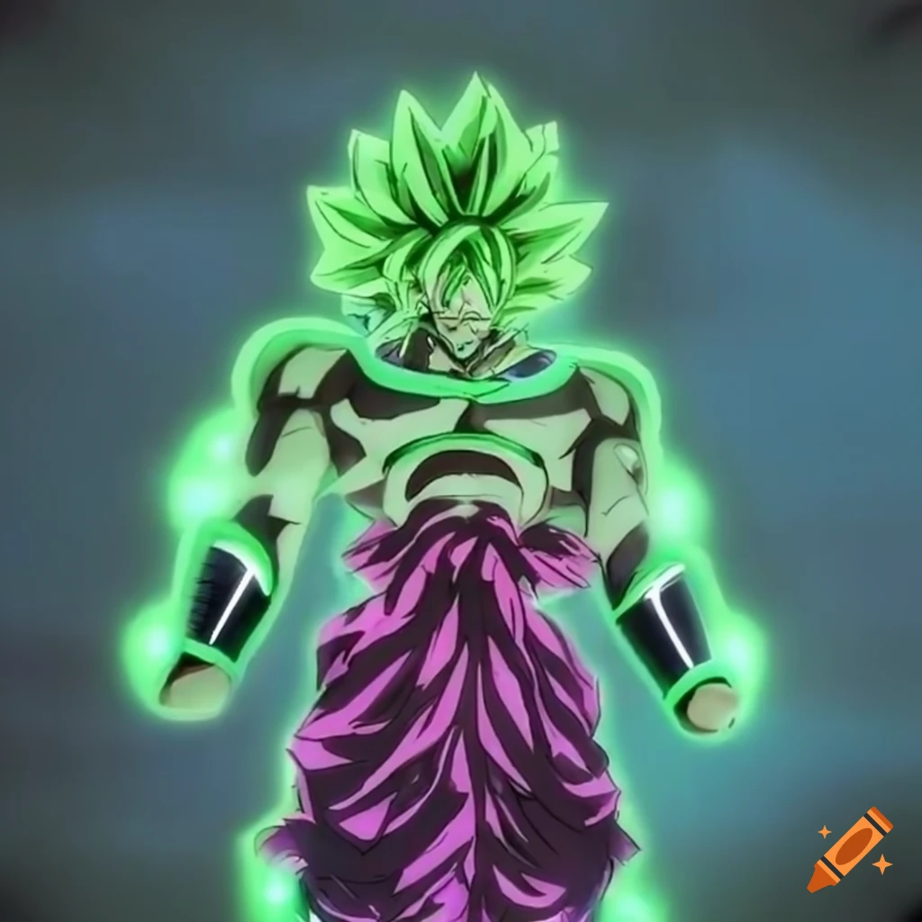 Glow-in-the-dark broly from dragon ball on Craiyon