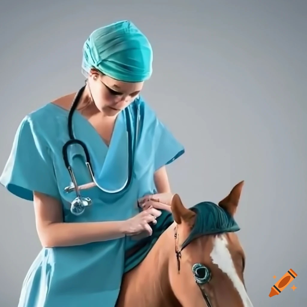 Doctor riding a horse on Craiyon