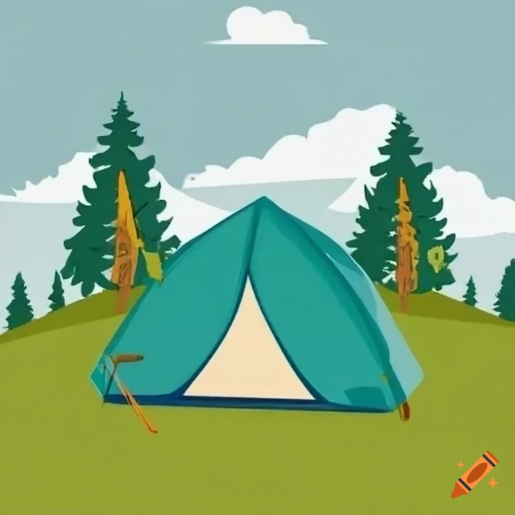 Camping In The Forest During The Day On Craiyon