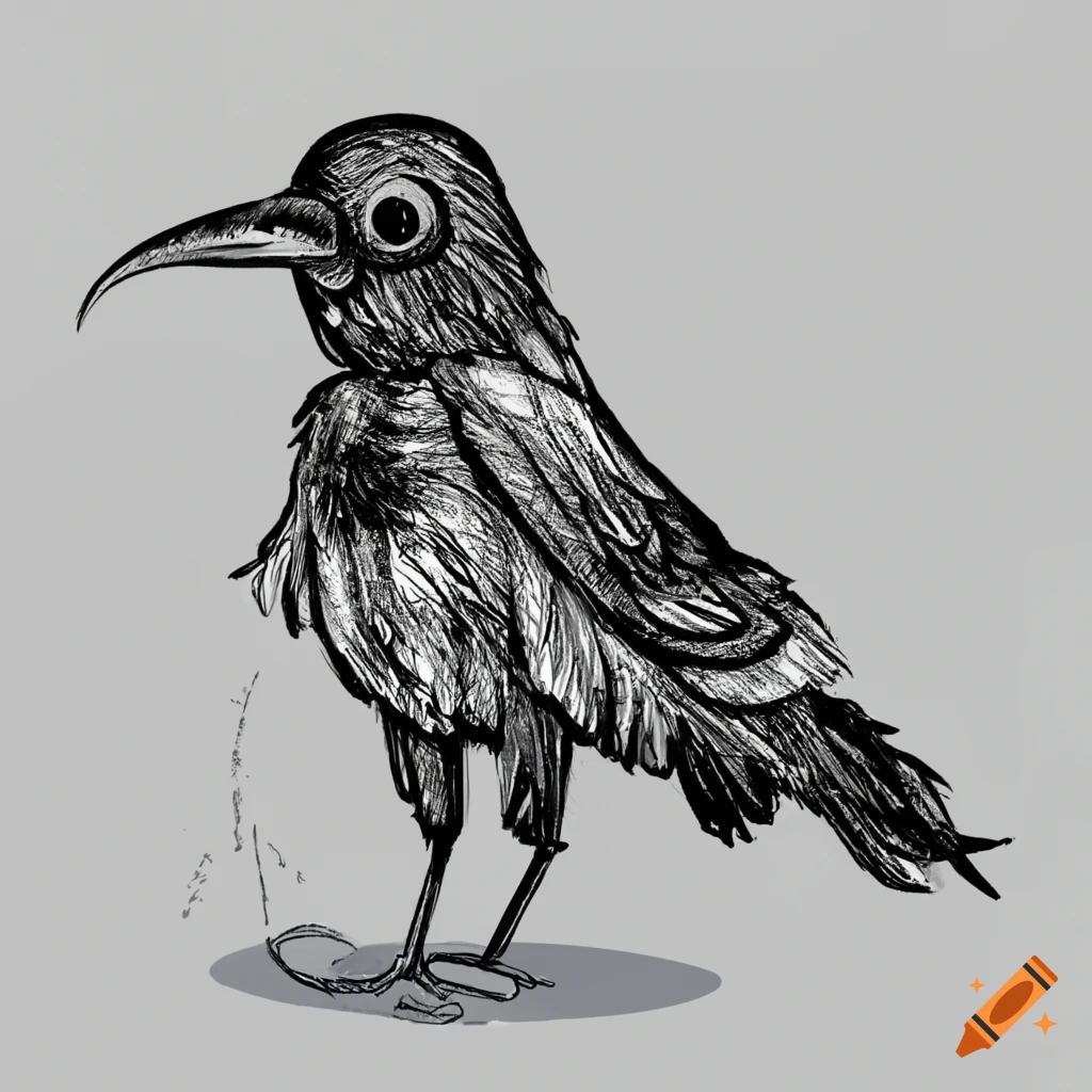 Crow Sketch Stock Illustrations, Cliparts and Royalty Free Crow Sketch  Vectors