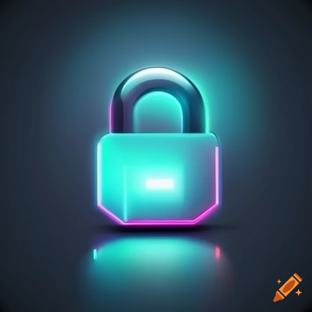 Futuristic logo for a lock security app
