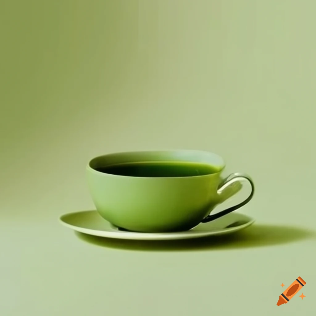 aesthetic cup of green tea