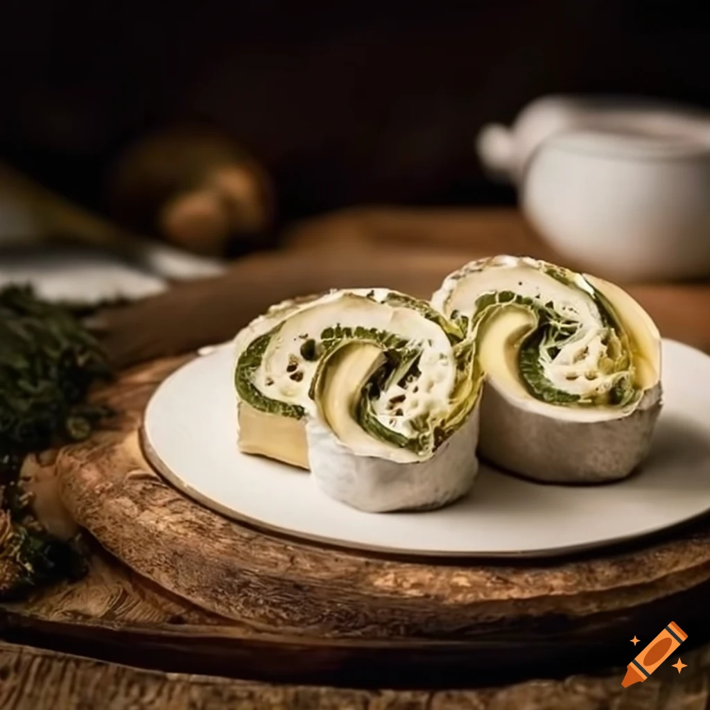 elegantly rolled brie with herbs and breadcrumbs