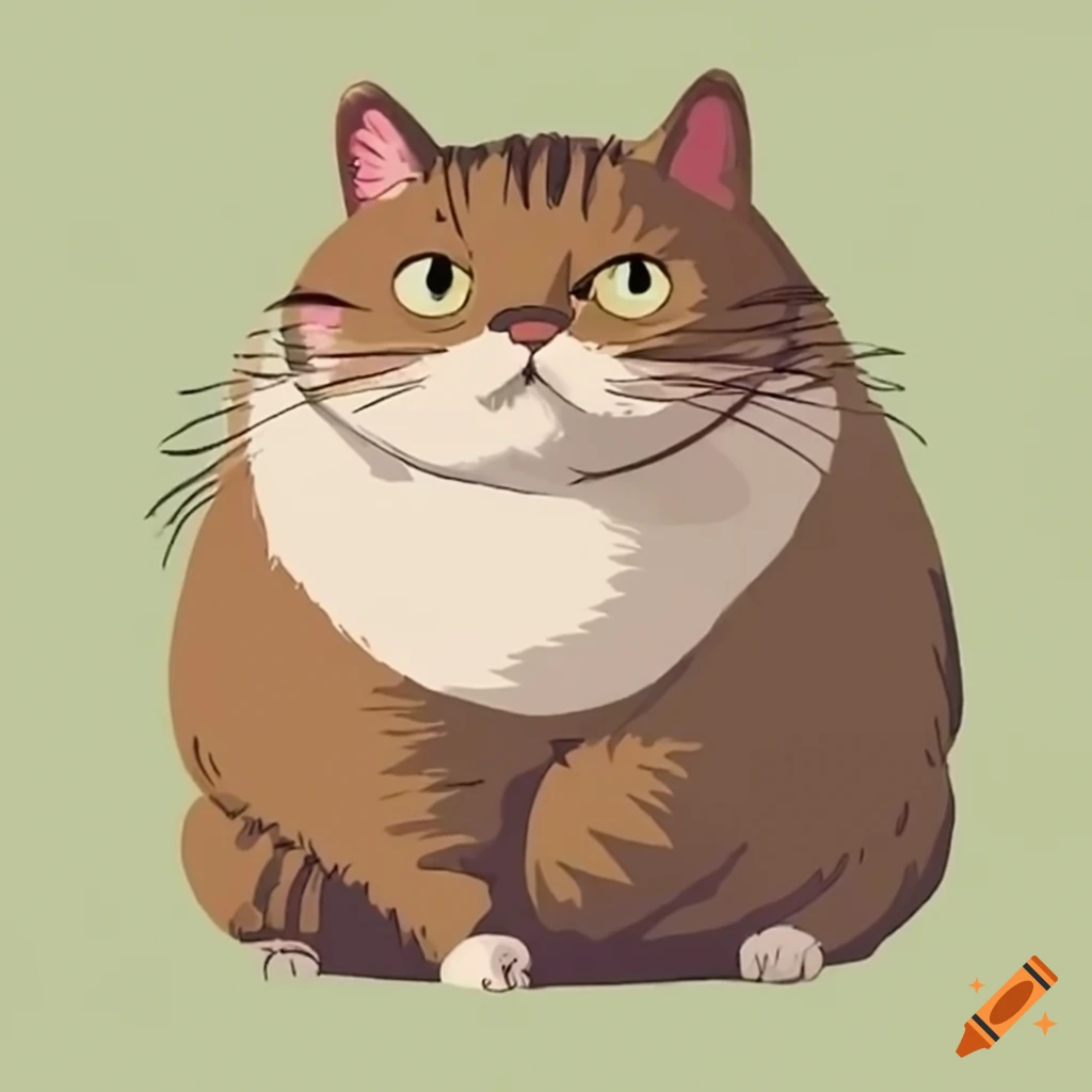 adorable fat cat from Studio Ghibli