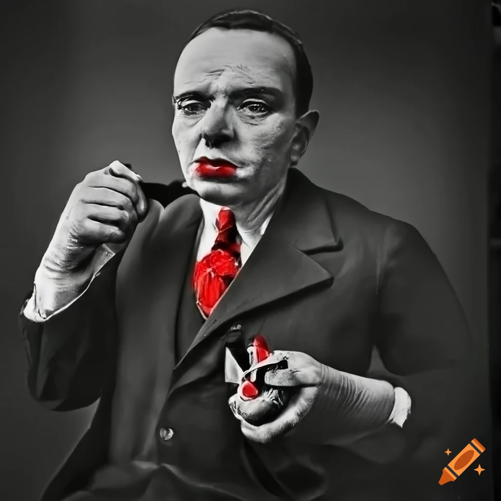 realistic fisheye photograph of a 1940s mafia man