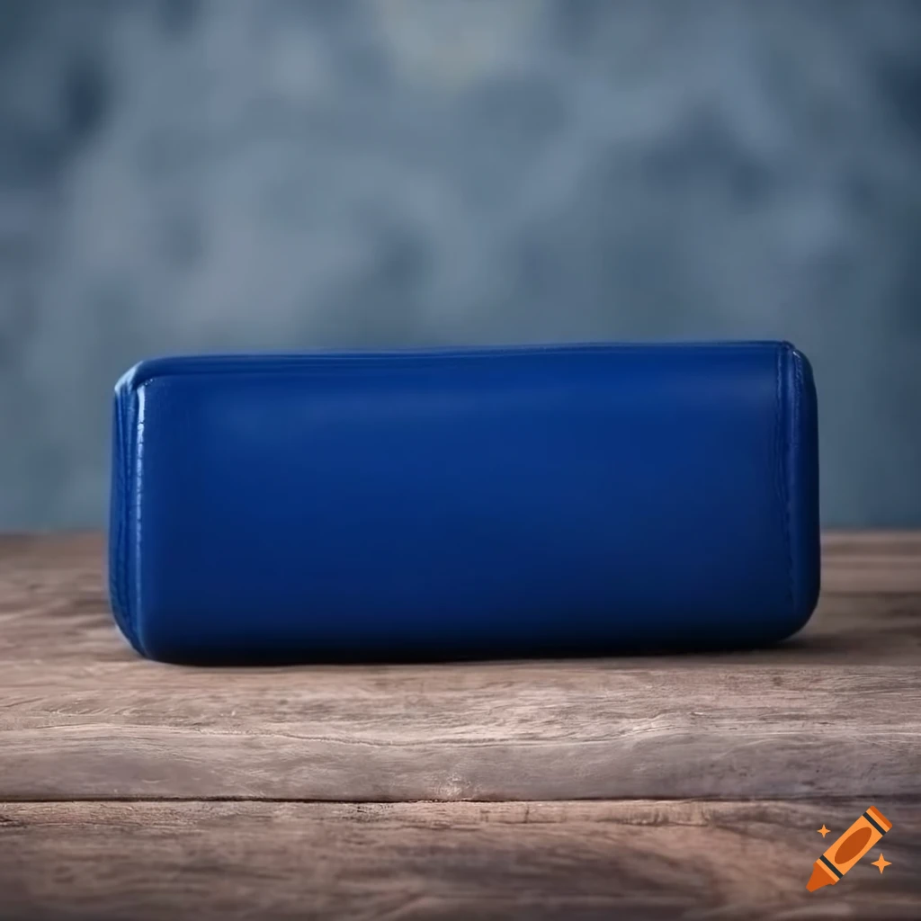 Blue leather sunglasses case for women on Craiyon