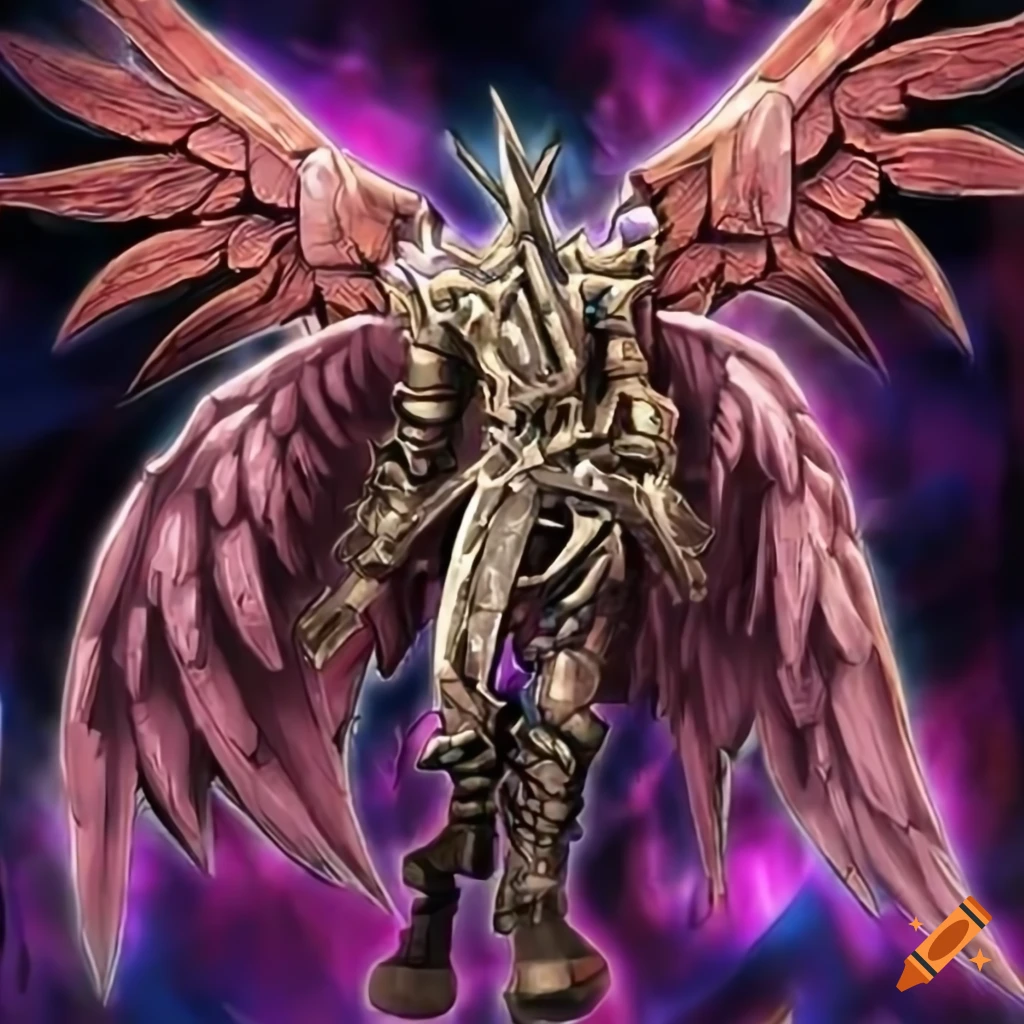 Artwork of winged dragon of ra angel from yu-gi-oh! on Craiyon