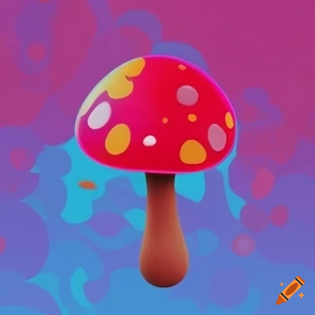 colorful mushroom balloon floating in the sky