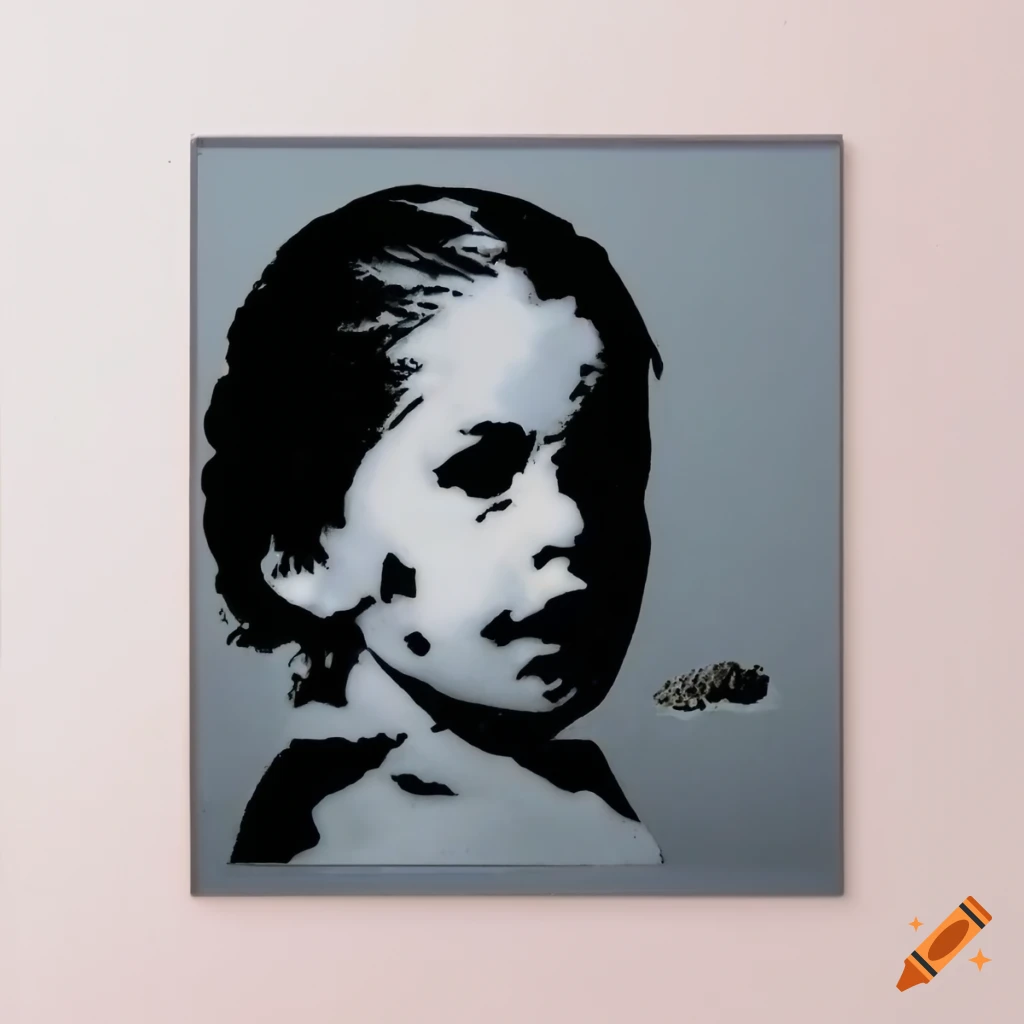 Stencil artwork inspired by banksy on Craiyon