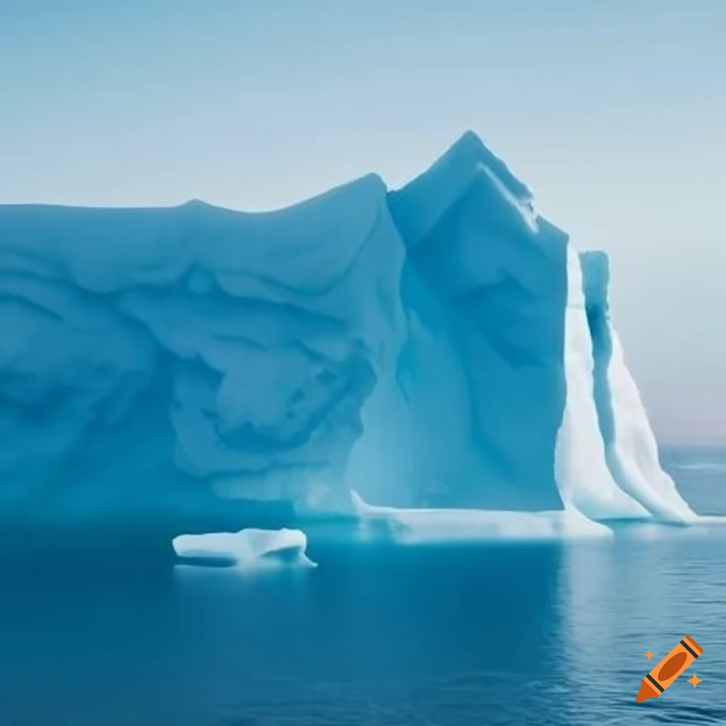 wooden hut on an iceberg