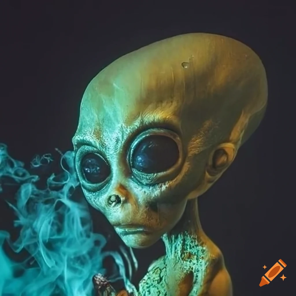 Alien Smoking A Joint On Craiyon