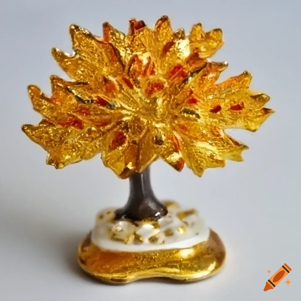 luxury bonsai tree made of gold and diamonds on Craiyon