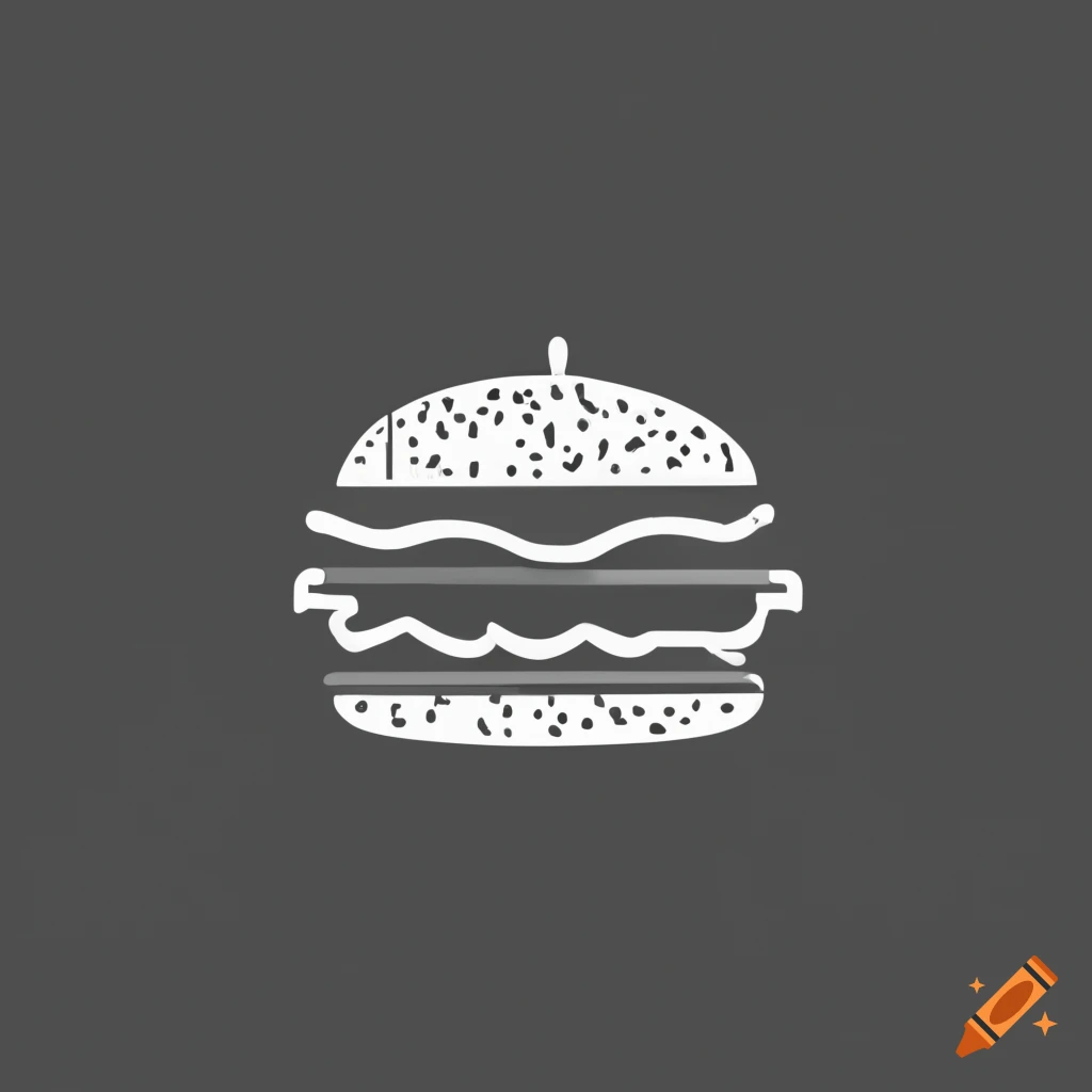 minimalistic glyph of a hamburger
