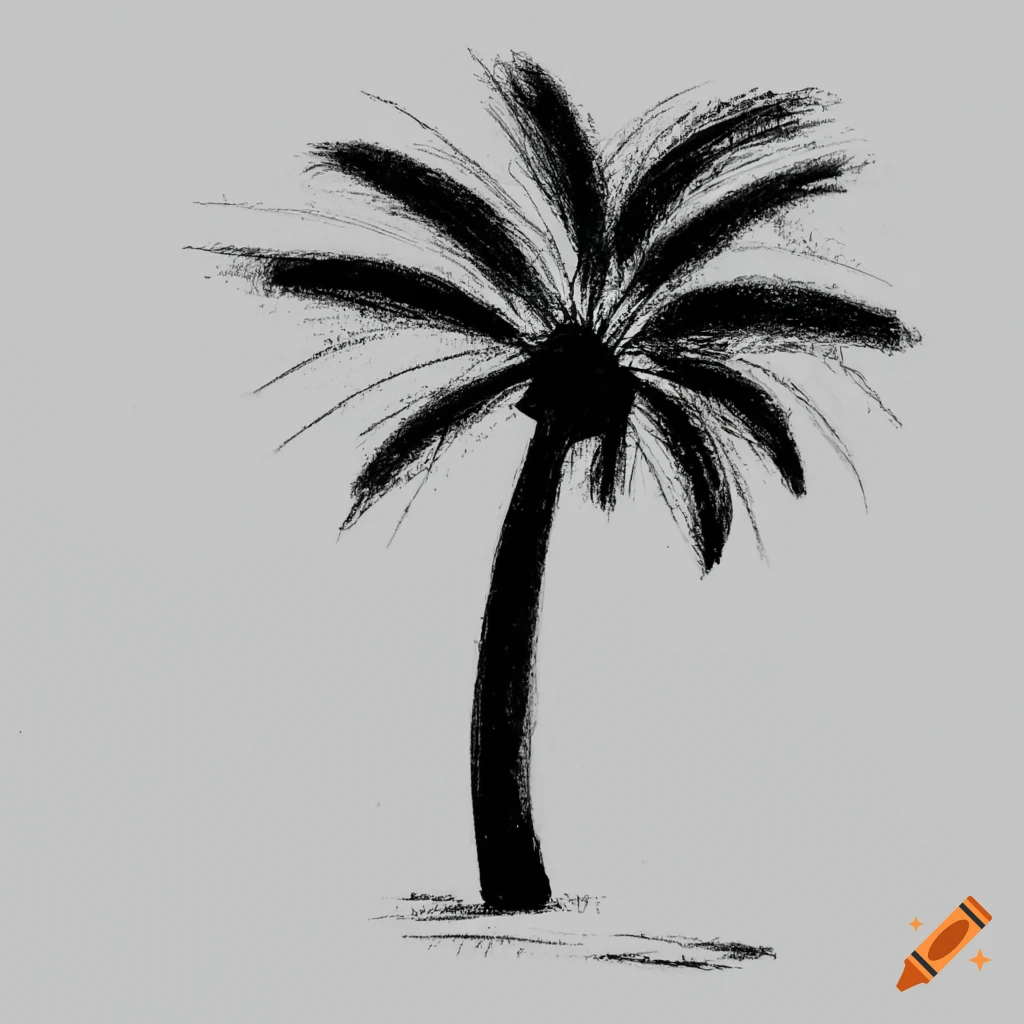 How to Draw a Palm Tree | Easy Drawing Art | Palm tree drawing easy, Palm  tree drawing, Tree drawing