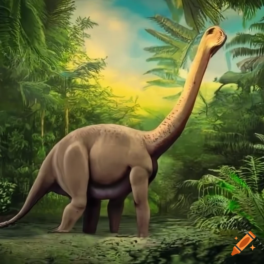 yellow-brachiosaurus-in-the-jungle-on-craiyon