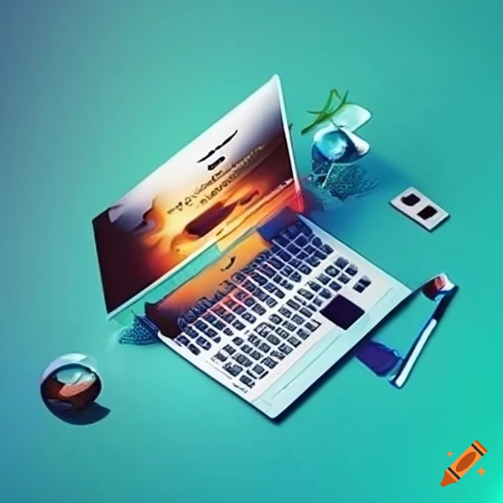 Design of a website creation on craiyon
