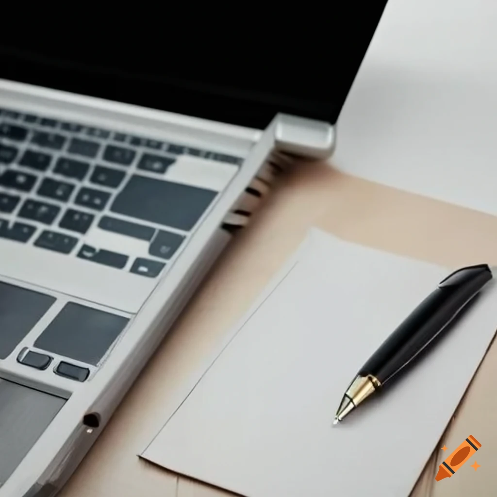 Pen and computer on a desk