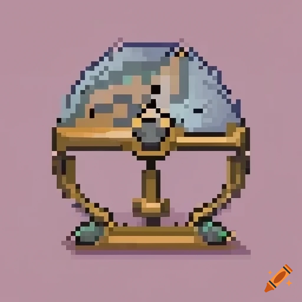 Pixel art of mechanical scales on Craiyon