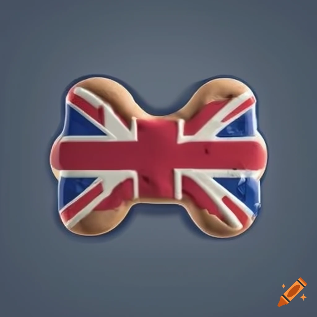 London biscuits baseball team logo with union jack colors on Craiyon