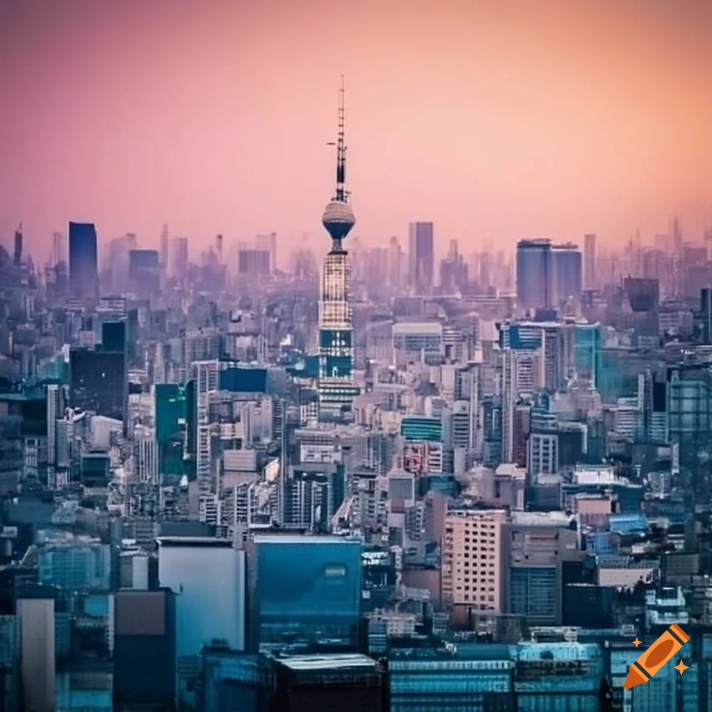 Aerial View Of Tokyo Cityscape On Craiyon