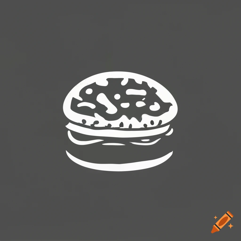 minimalistic glyph of a hamburger