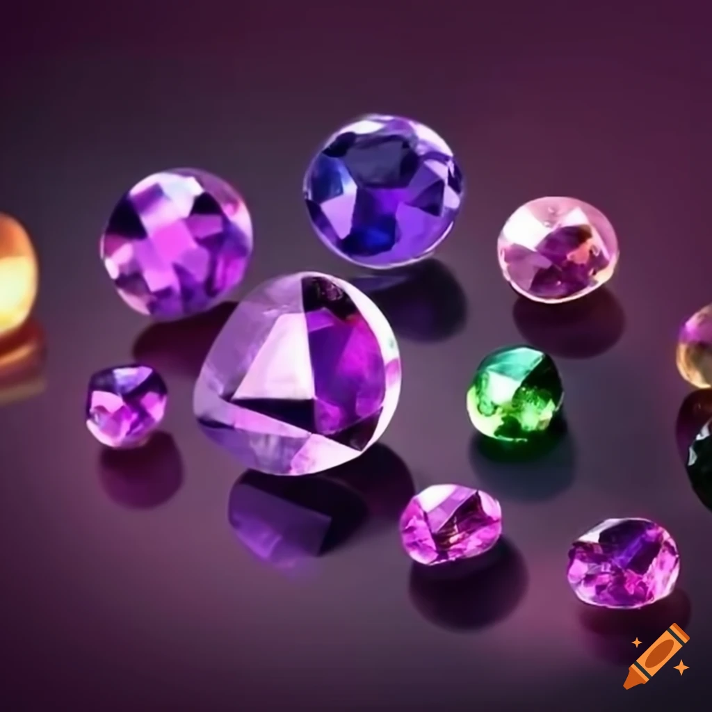Assortment of colorful gems
