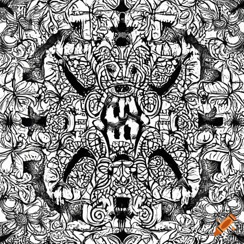 Alien logographic characters, blocky, ornate, baroque, elaborate ...