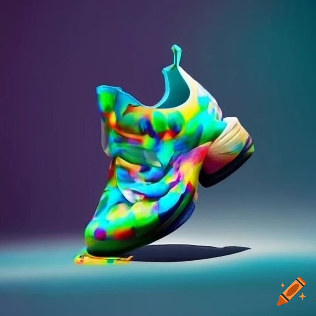 Colorful psychedelic shoes