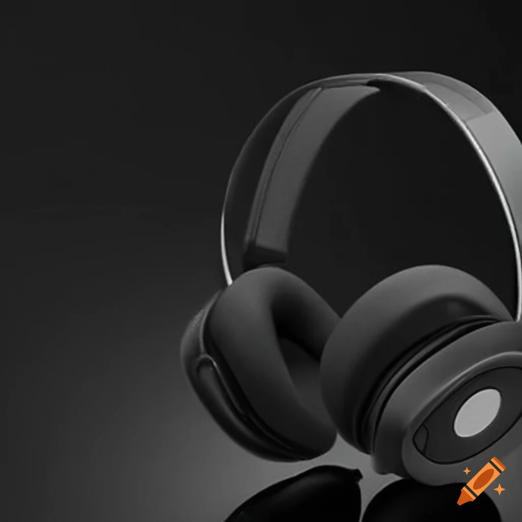 black headphones with grey details