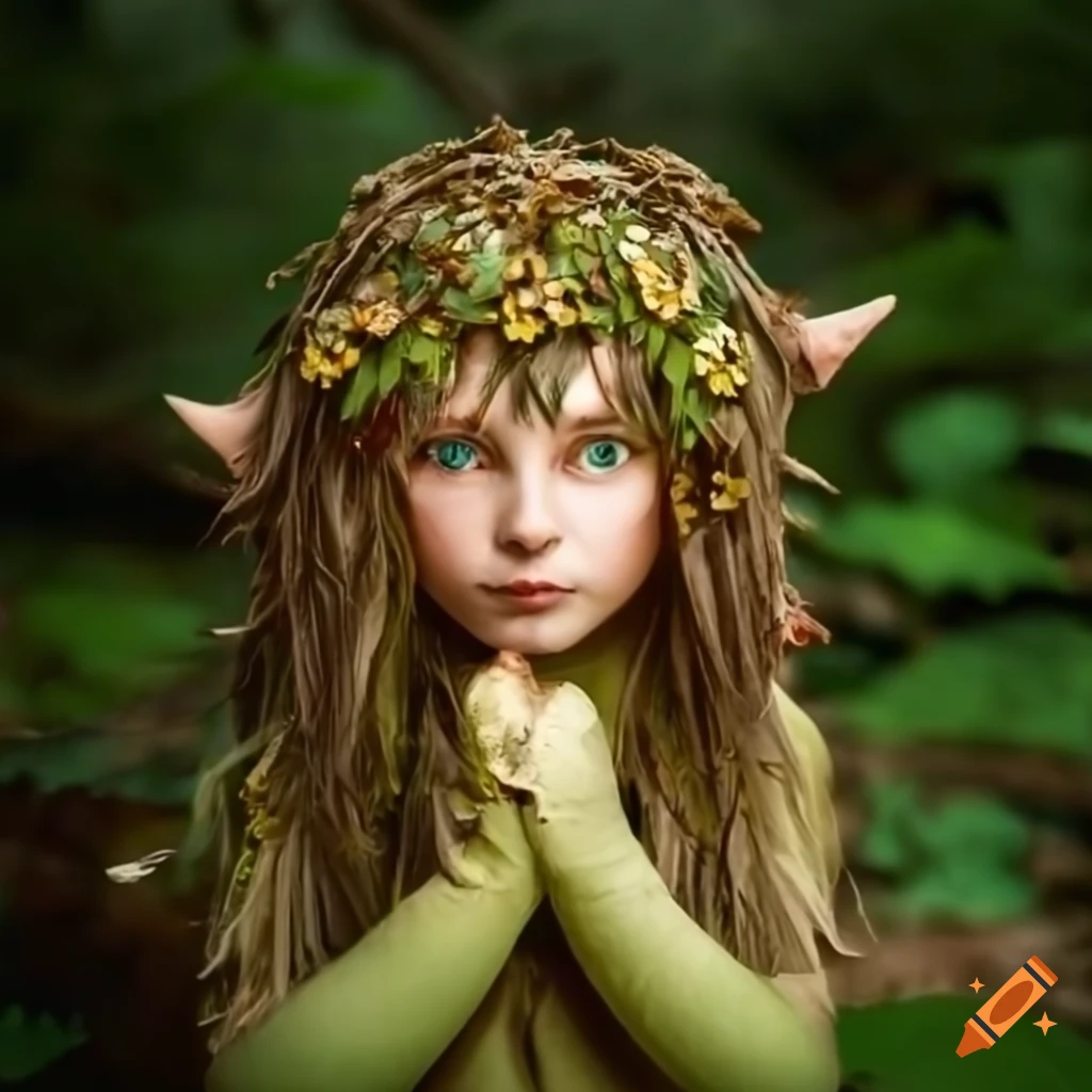 Child Dryad In A Hawthorn Leaf Outfit On Craiyon