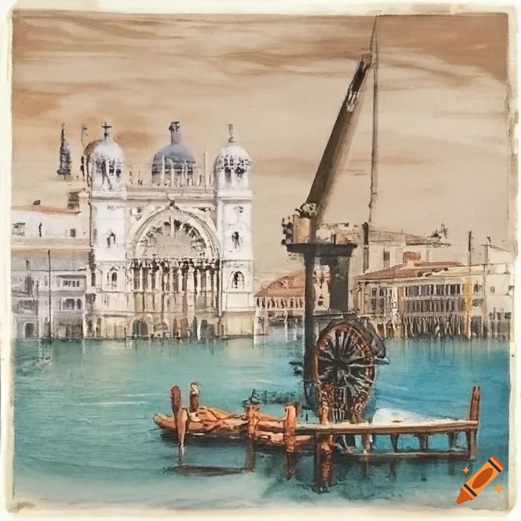 collage of Venice buildings partially submerged in water