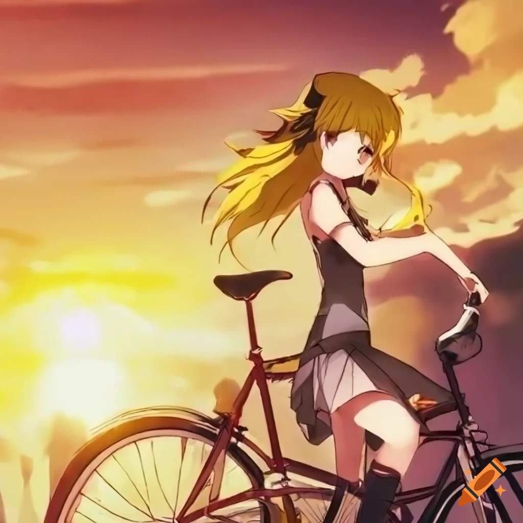 After School Memories, pretty, scenic, guy, bicycle, bonito, sweet, nice,  anime, HD wallpaper | Peakpx
