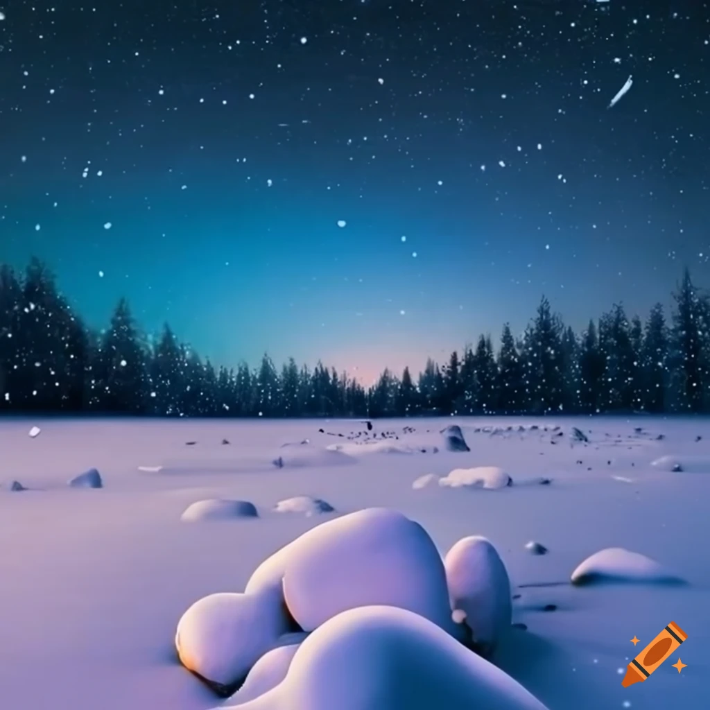 winter night stars wallpaper