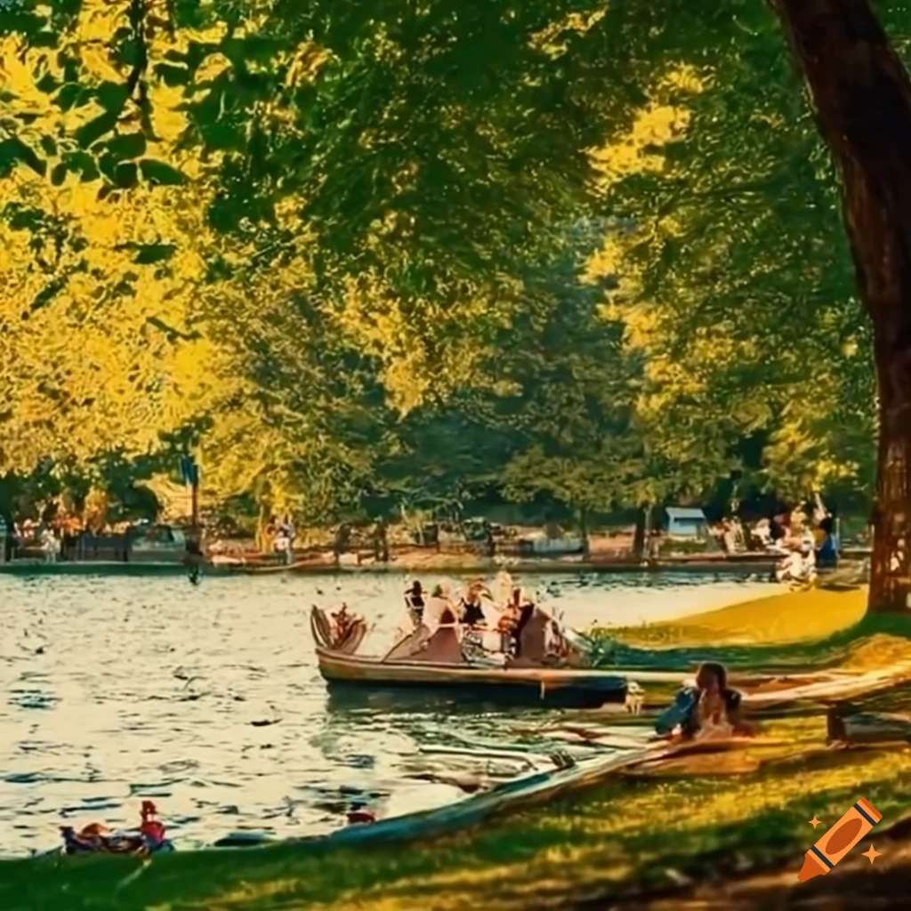 people and dogs enjoying a sunny day at the park