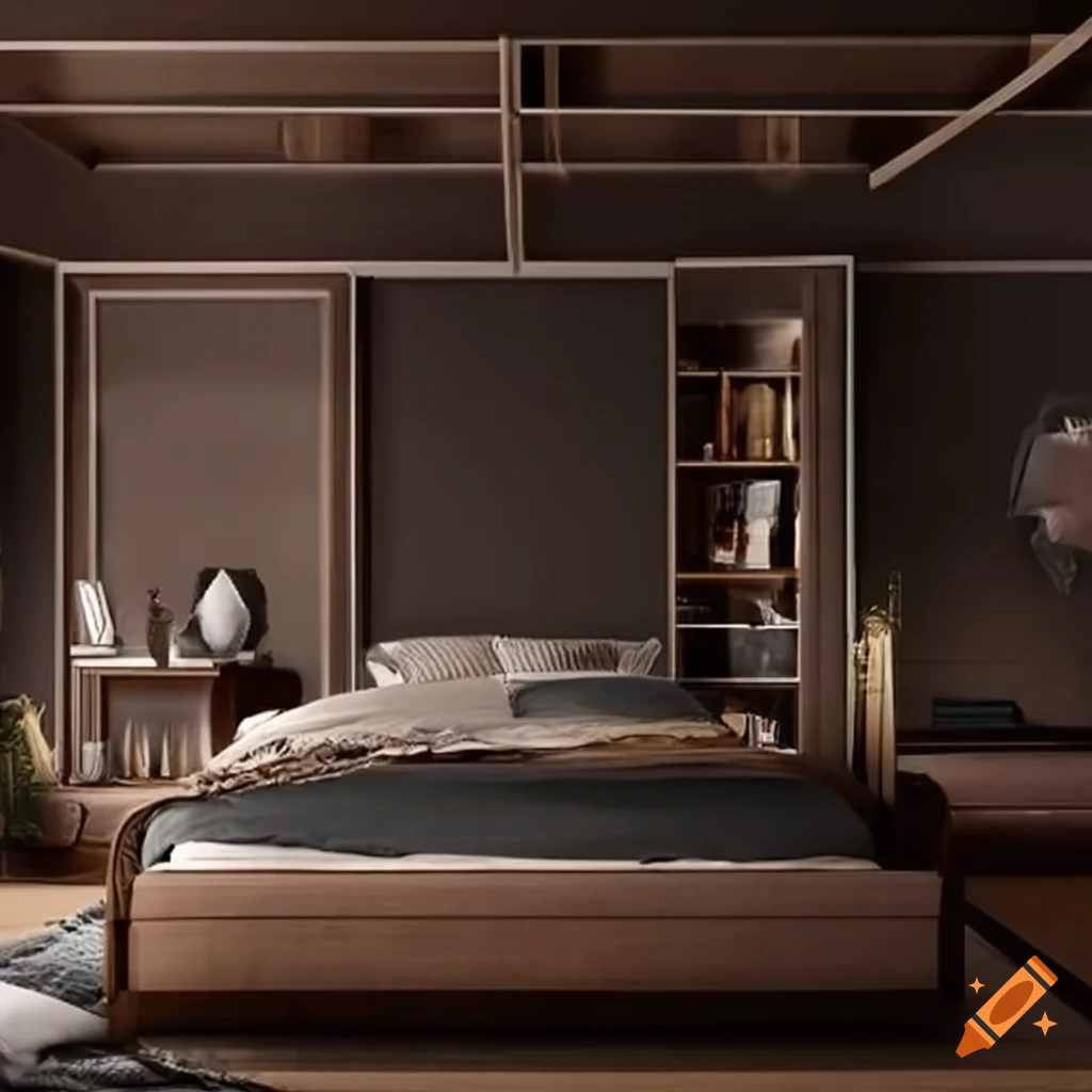 Modern bedroom with furniture