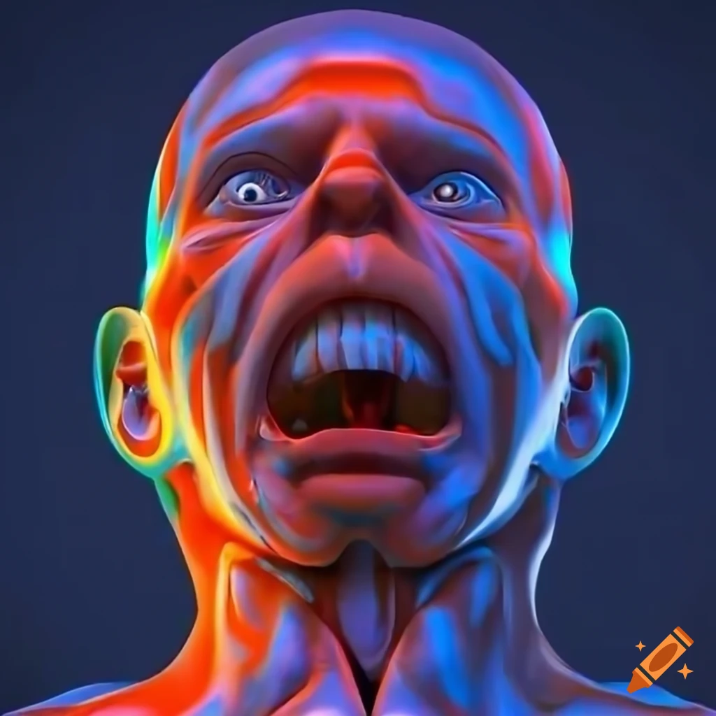 3D render of a man avoiding scissors