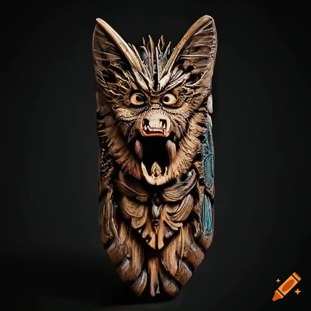 high-definition ebony ivory 'Architectural Stave carving' Style artwork