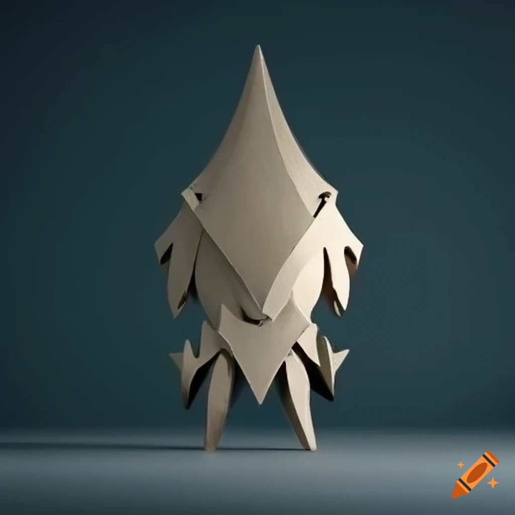 minimalist metal sculpture of a Zelda game